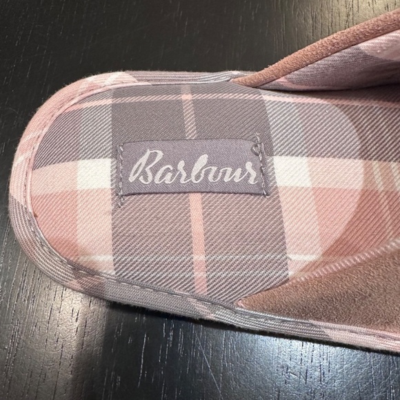 BARBOUR  Baby Pink Suede Upper Simone slippers UK 4 - Picture 9 of 11